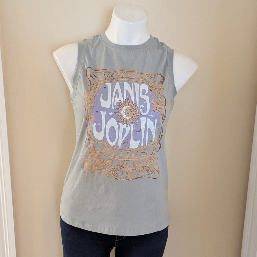 Janis Joplin green tank top size xs